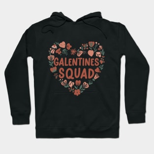 Cute Galentine's Day Squad Gang Girls Valentine 2024 Funny Hoodie